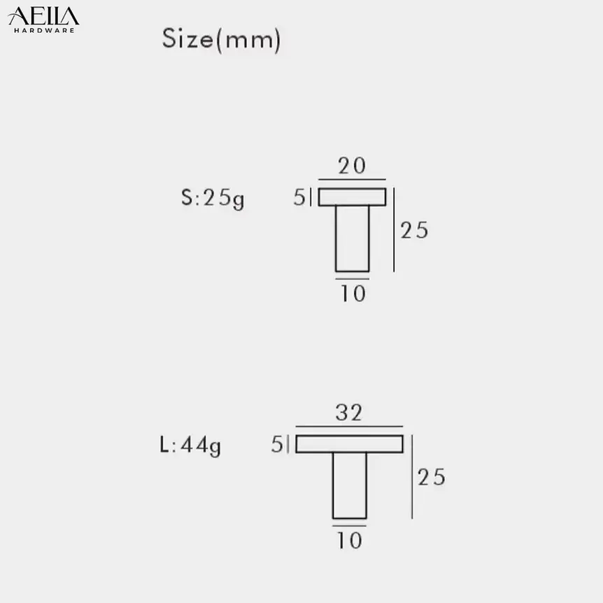AELLA HARDWARE, Size(mm), 20, 25, 10, S:25g, L:44g, 32, บานพับข้อเสือสีเงิน.