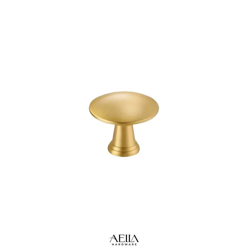 มือจับเฟอร์นิเจอร์แบบกลมสีทอง AELLA HARDWARE สวยงาม ติดตั้งเฟอร์นิเจอร์