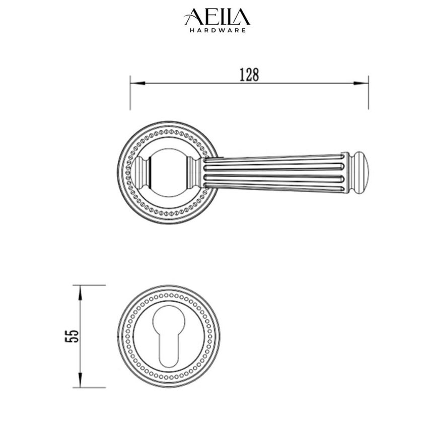 มือจับก้านโยกสีทอง Aella Hardware