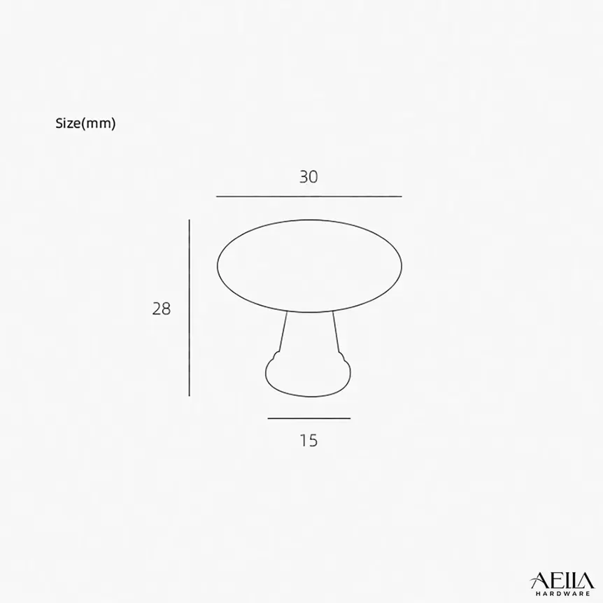 AELLA HARDWARE, ขนาด 30 x 28 x 15 mm, มือจับเฟอร์นิเจอร์แบบยาว L3147, วาดภาพประกอบ