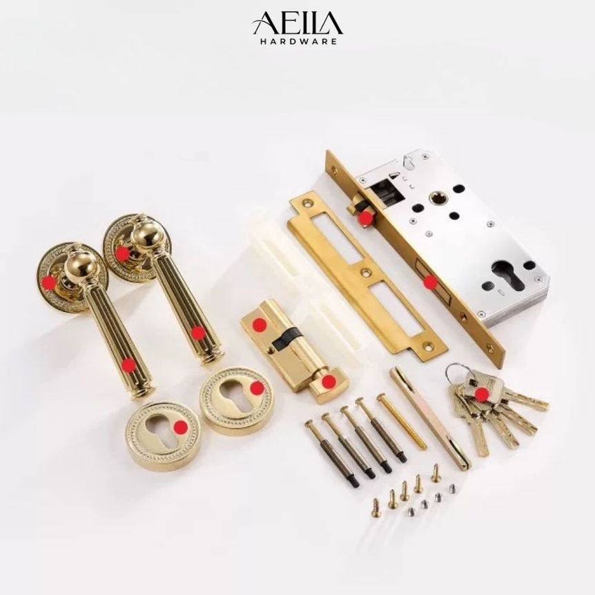 มือจับก้านโยกสีทอง Aella Hardware