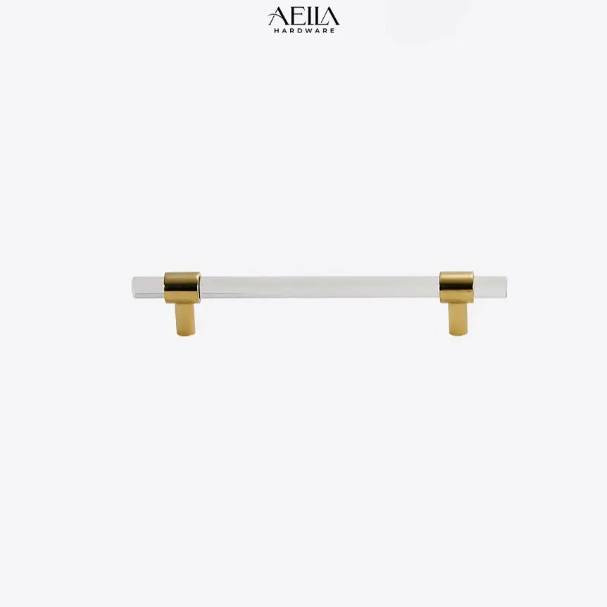 มือจับเฟอร์นิเจอร์แบบกลม - L3138-X  AELLA HARDWARE, hardware product, gold and clear finish