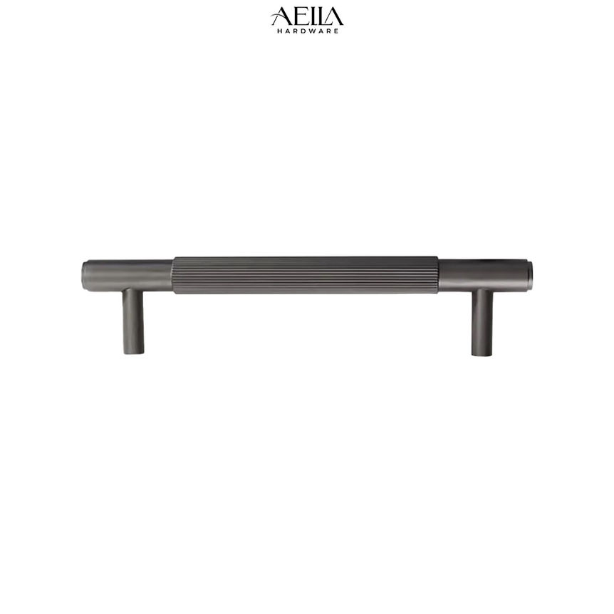AELLA HARDWARE, hardware handle, dark grey color, simple design, for furniture.
