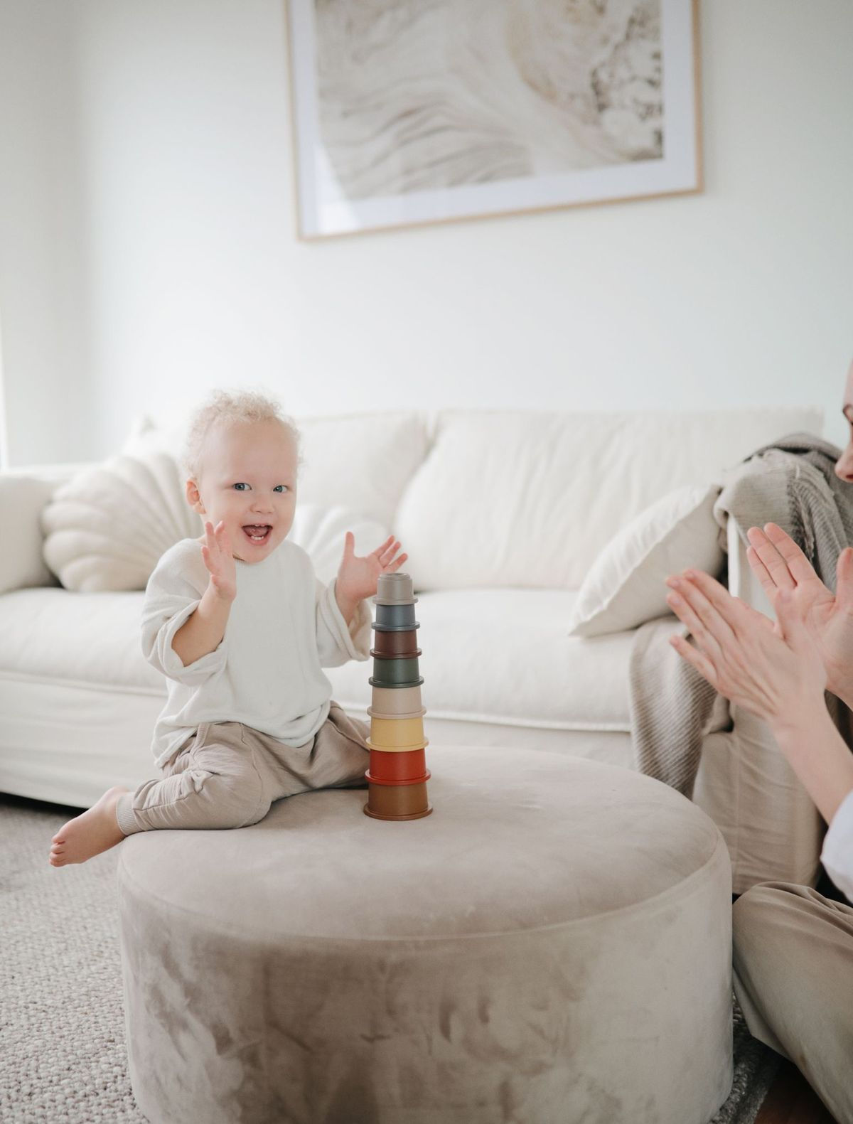 Mushie Stacking Cups Petal