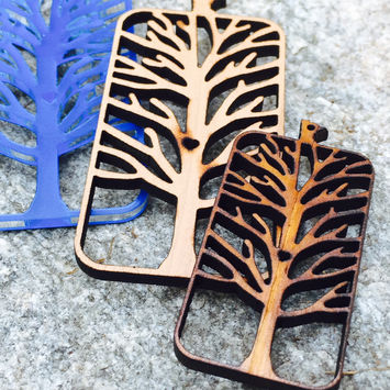 Laser cut wood pendants