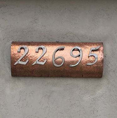Custom designed house numbers