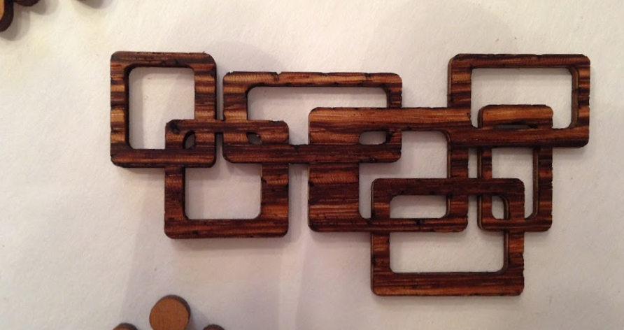 Mid Mod Wood Wall Hanging (horizontal)