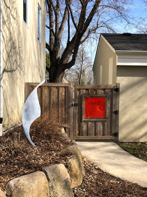 outdoor steel sculpture