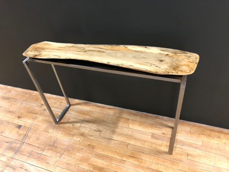Spalted maple and resin console table
