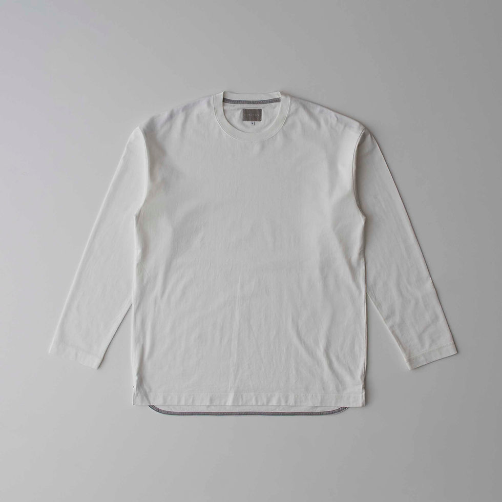サムネイル： Curly & Co.｜BIO TEE CREW-NECK ロングスリーブTシャツ｜WHITE