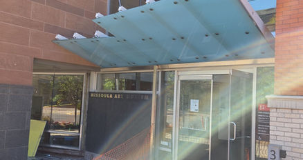 Exterior renovation work at Missoula Art Museum building