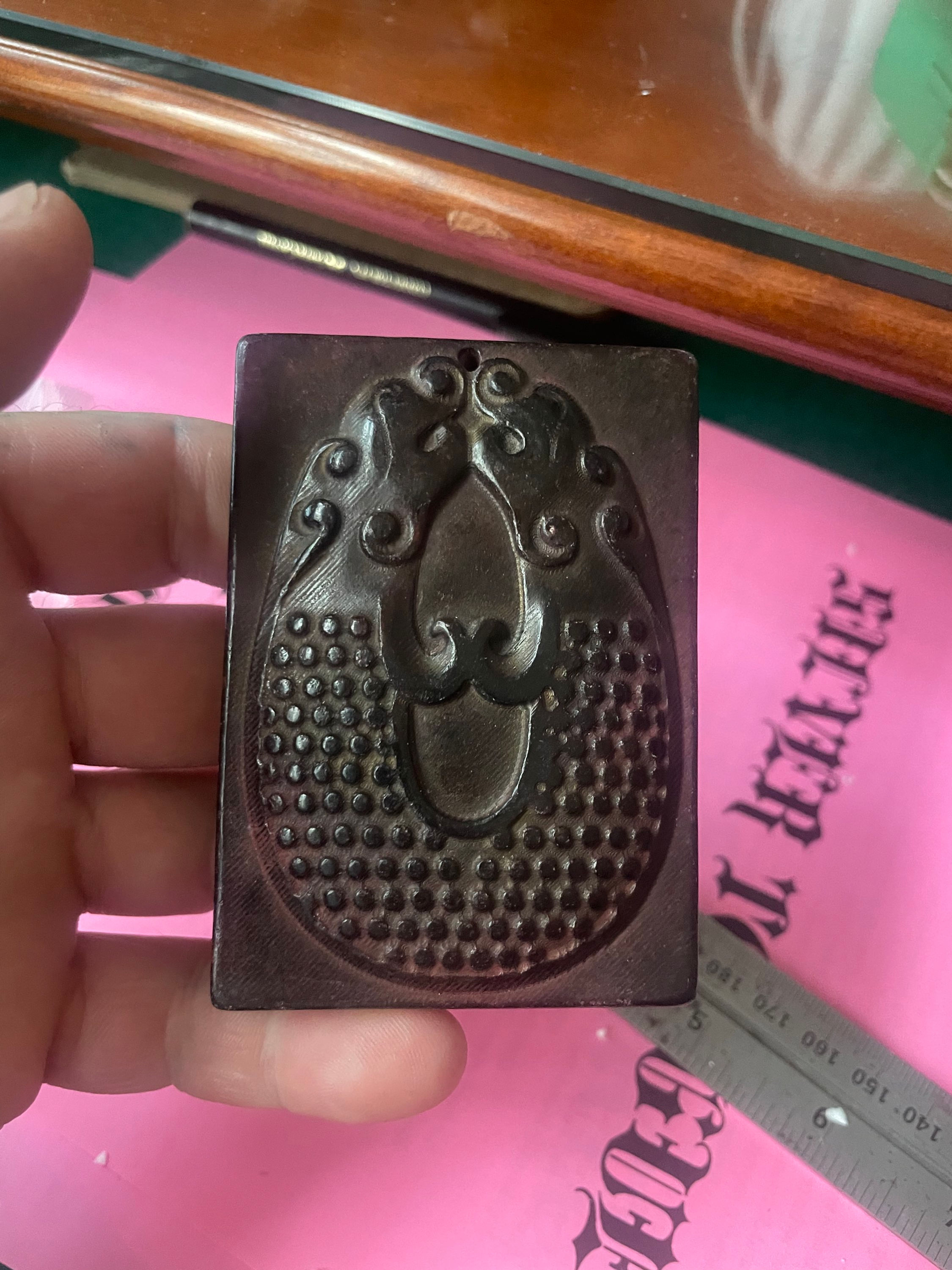3.2" Chine meteorite-iron carved Feng Shui, Lucky beast, exorcism amulet/pendant