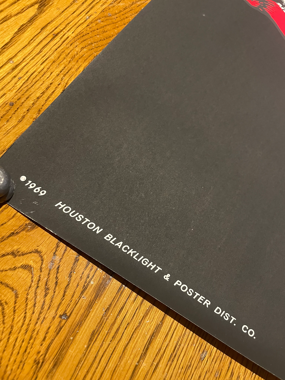 Miniatúra: Original vintage blacklight poster. 1969