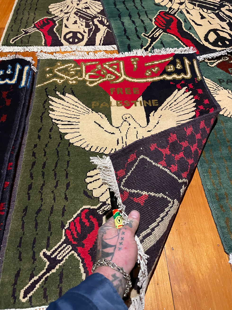 Miniature : Small FREE PALESTINE RUG 80x58cm (aprx)all.profit-PCRF (🇵🇸kids relief)