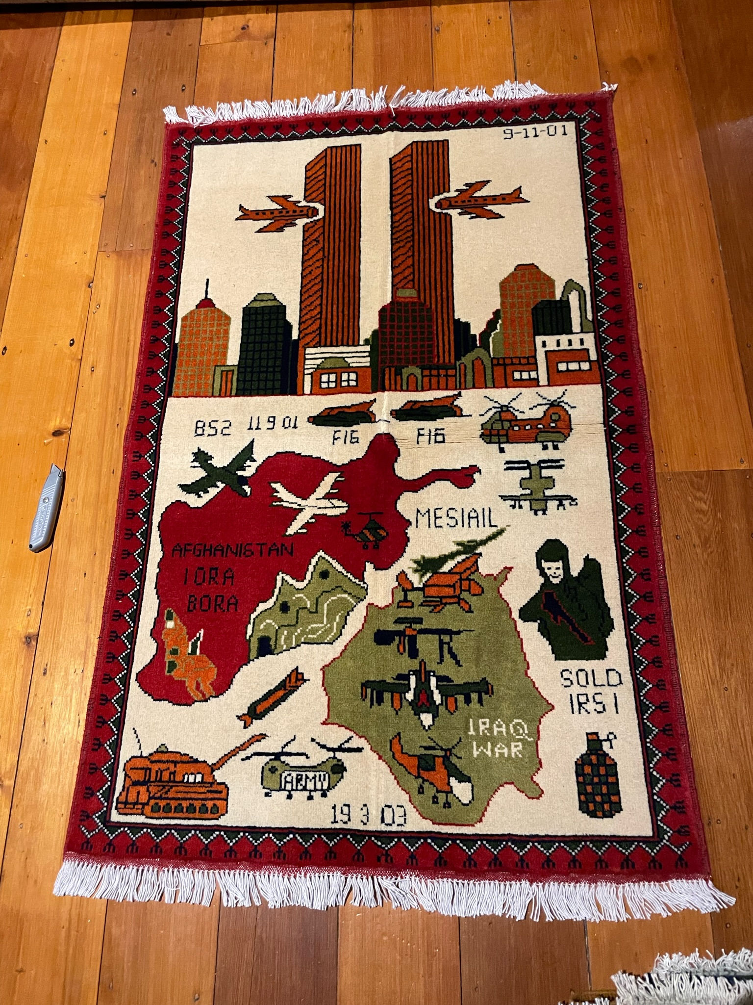 •1017• 130x81cm Large  9/11 