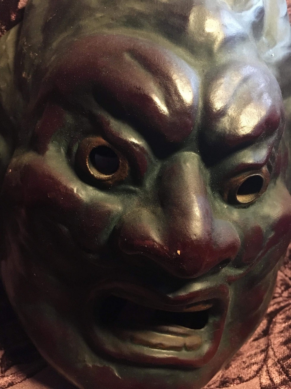 Прев'ю: •11• 27x26cm Vintage Pottery Hannay Mask (chipped on hair) 