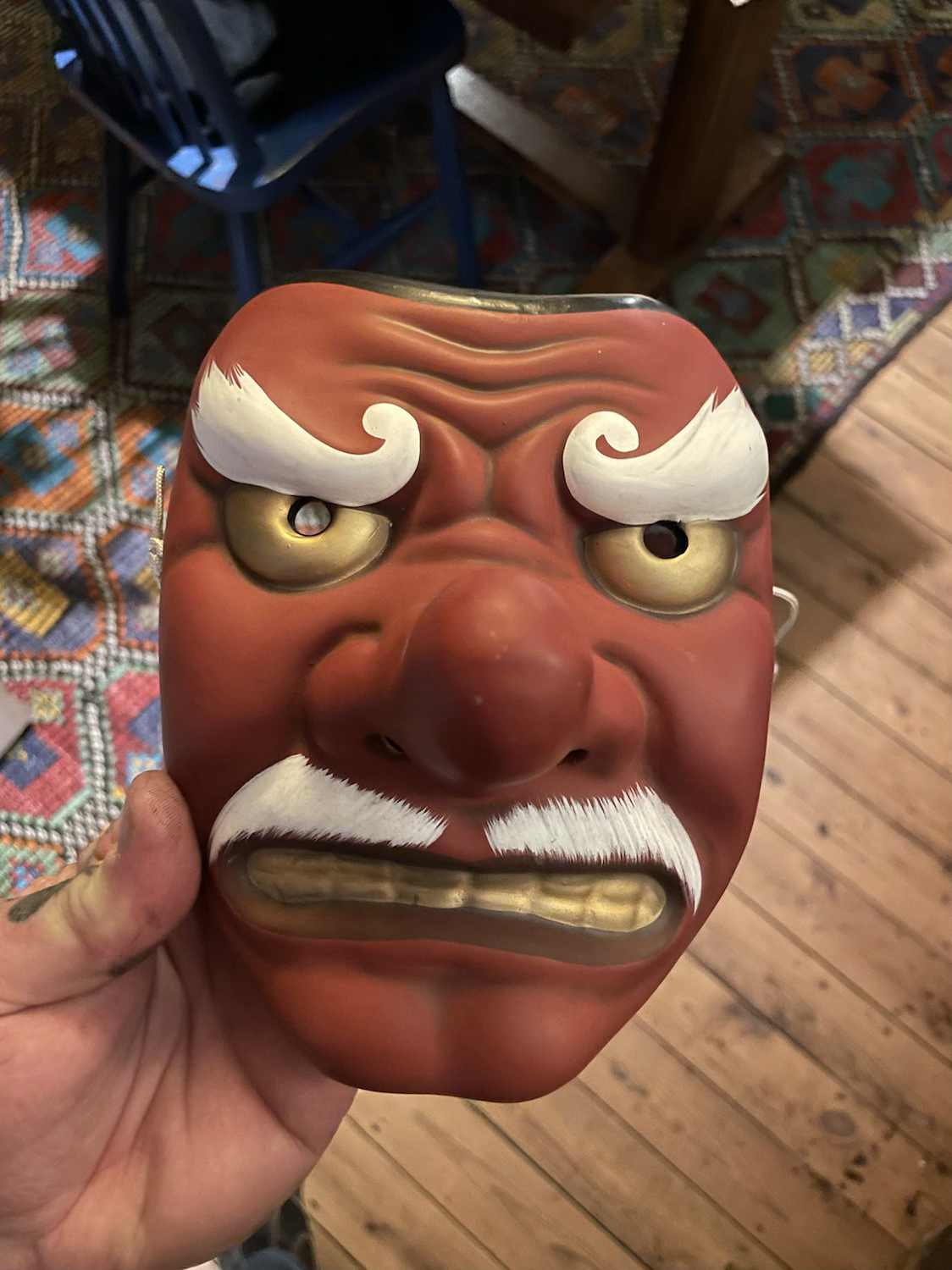 •5• 21x18cm clay Hannya Mask