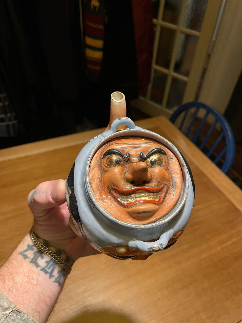 Миниатюра: Japanese Meiji period teapot. Lucky 5 faces. 