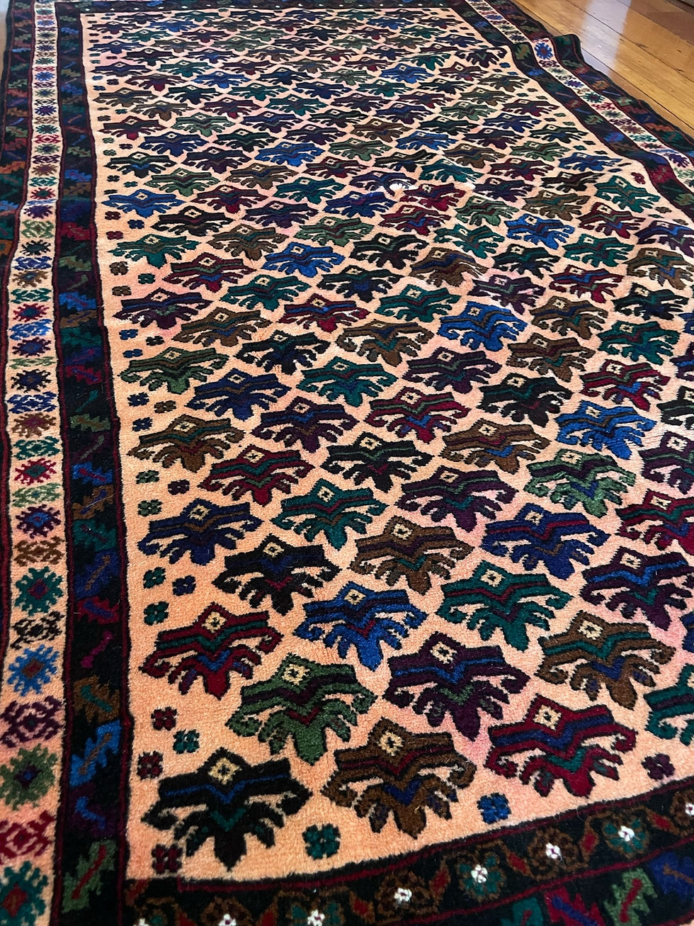 サムネイル： •868• 218x121cm. Finely Knotted, very high quality Afghan Baluch Rug