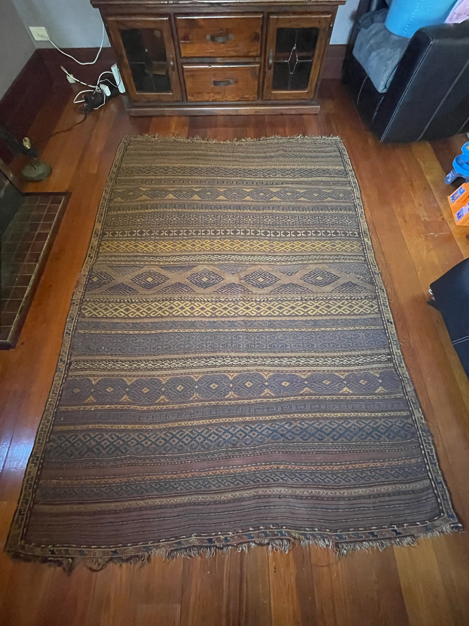 •821• 233x167cm Antique Afghan Kilim