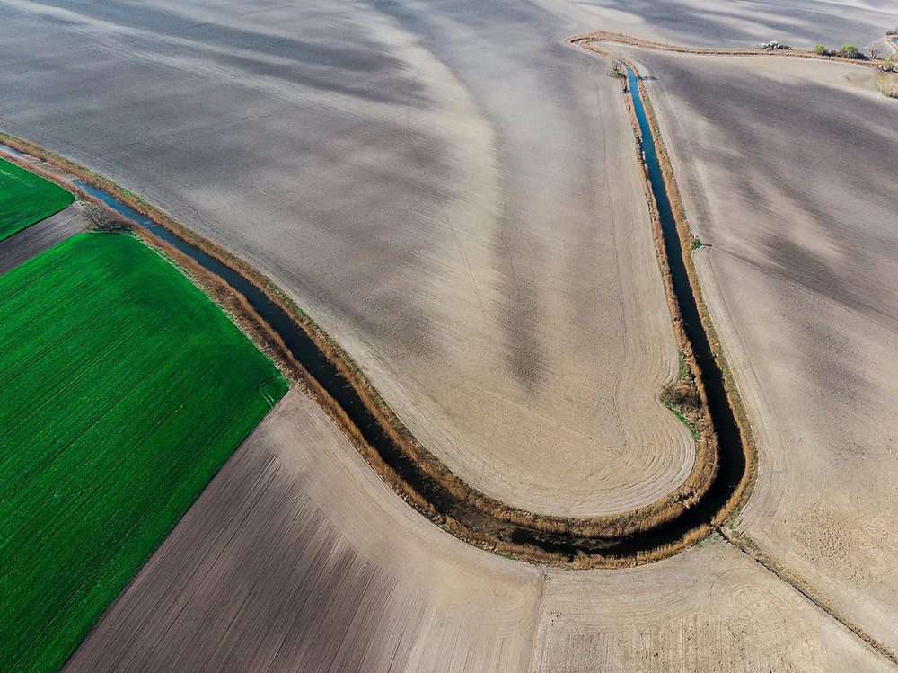 aerial photography of field