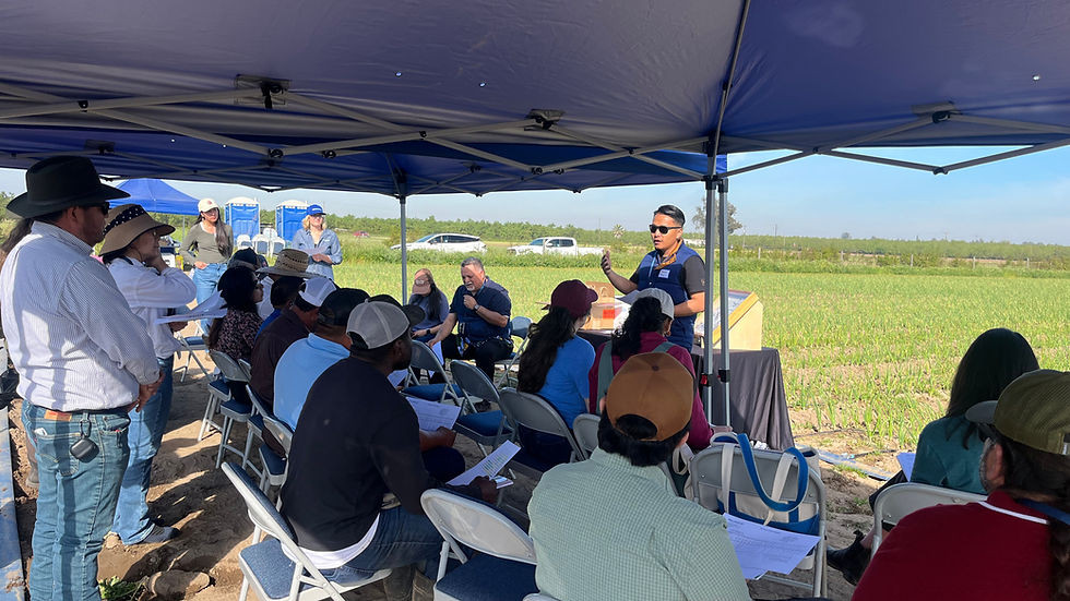 Dr. Tou Yee Thao, F3 Local Project Scientist and soil health expert, leading the soil health discussion.