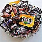 A selection of candies and chocolates.