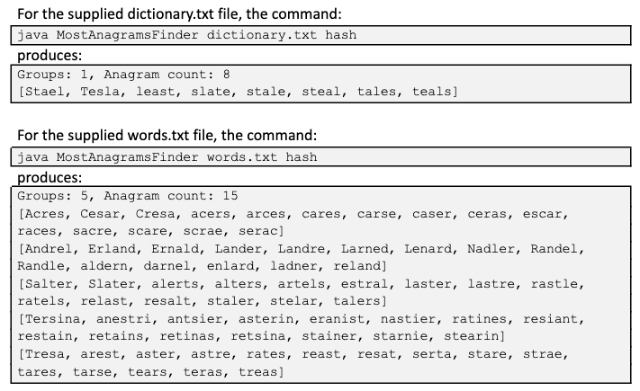 Most Anagrams Finder