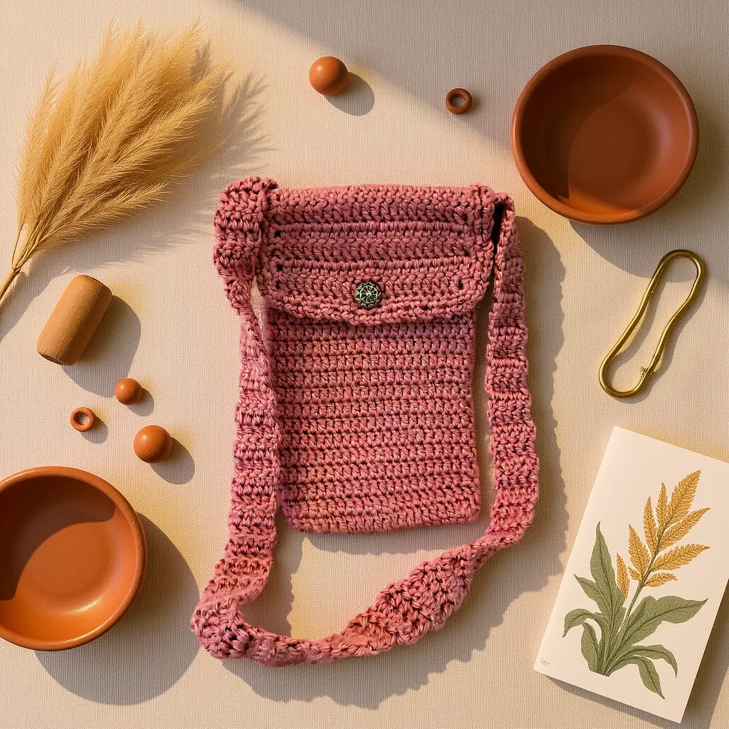 Crocheted Rose Bag – Elegant, Handmade Bloom