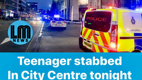 Teenager Stabbed in the city tonight.