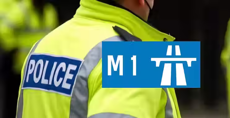 Motorcyclist injured after M1 collision