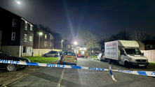 Man seriously injured in flat explosion.