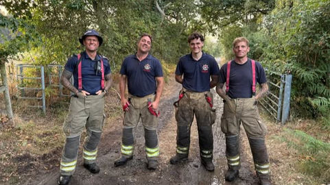 Leicestershire Fire and rescue are supporting colleagues in Suffolk
