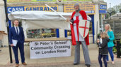 St George's Day event - St Peters School Community Crossing on London Road in Hinckley