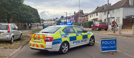 A large police cordon is in place in New Parks tonight