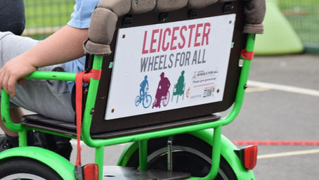 Leicestershire residents try adapted cycling at County Hall
