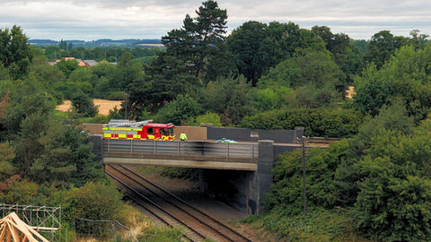 A woman sustained serious injuries after falling off a bridge in Loughborough