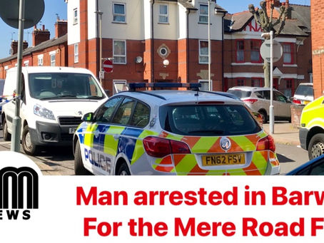 Man arrested in connection with a death after Flat fire Mere Road