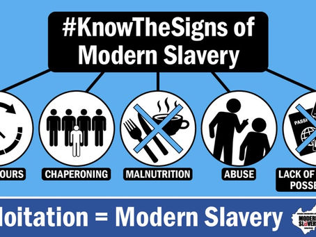 Know the signs of Modern Slavery