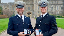 Gallantry medals for two Leicestershire Police officers