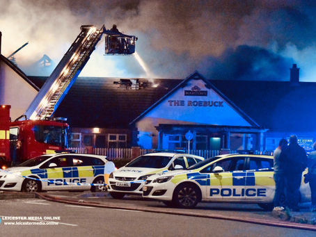 Inferno rips through pubs roof in Market Harborough