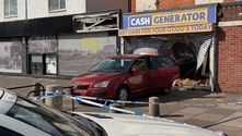 A Shop has been ram raided on Saffron Lane