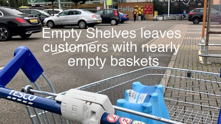 Empty shelves leaves customers with nearly empty baskets