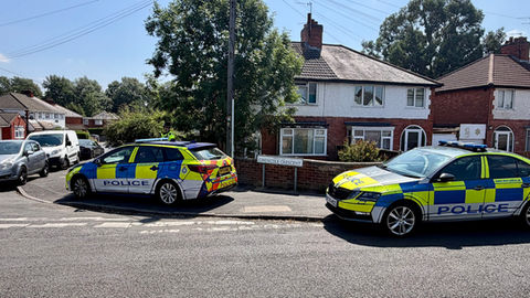 A house on Narborough Road South is being searched in connection with a murder investigation.
