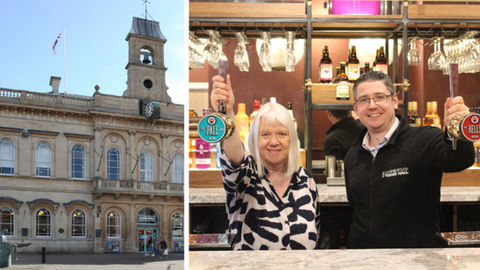 Refurbished bar marks completion of Loughborough Town Hall’s post-fire renovations