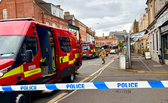 Multiple fire crews are attending a fire in Loughborough town centre 