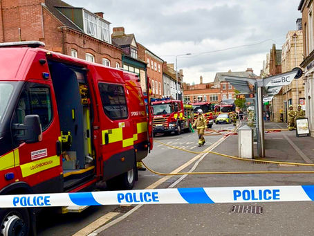 Multiple fire crews are attending a fire in Loughborough town centre 