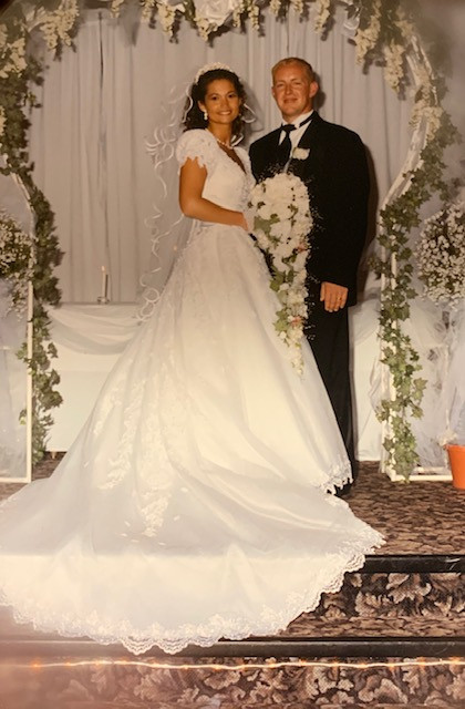 Bride and Groom at the Wedding Alter