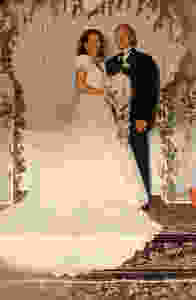 Bride and Groom at the Wedding Alter