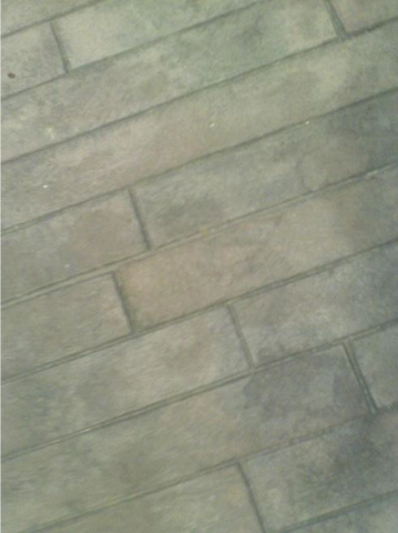 Hardwood floor pattern stamped decorative concrete